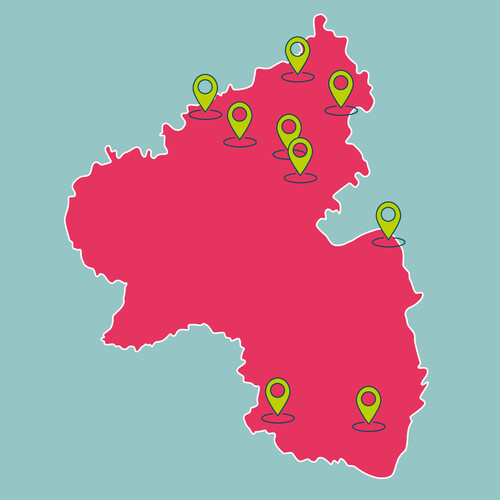 Karte Einsatzstellen RLP