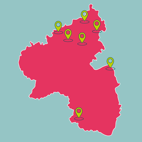 Karte Einsatzstellen RLP